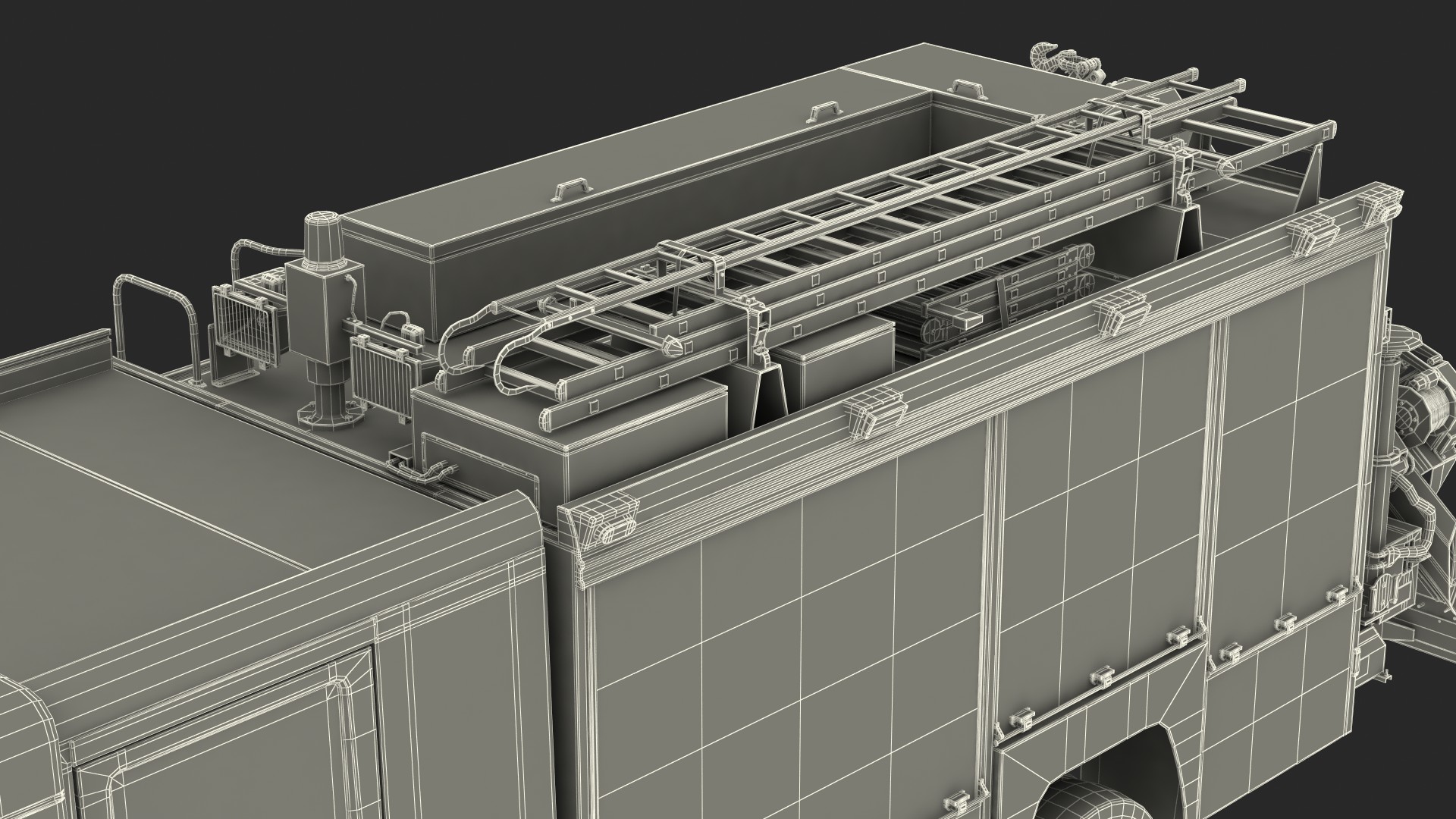 3D Mercedes Benz Atego 1530 Firetruck Rigged