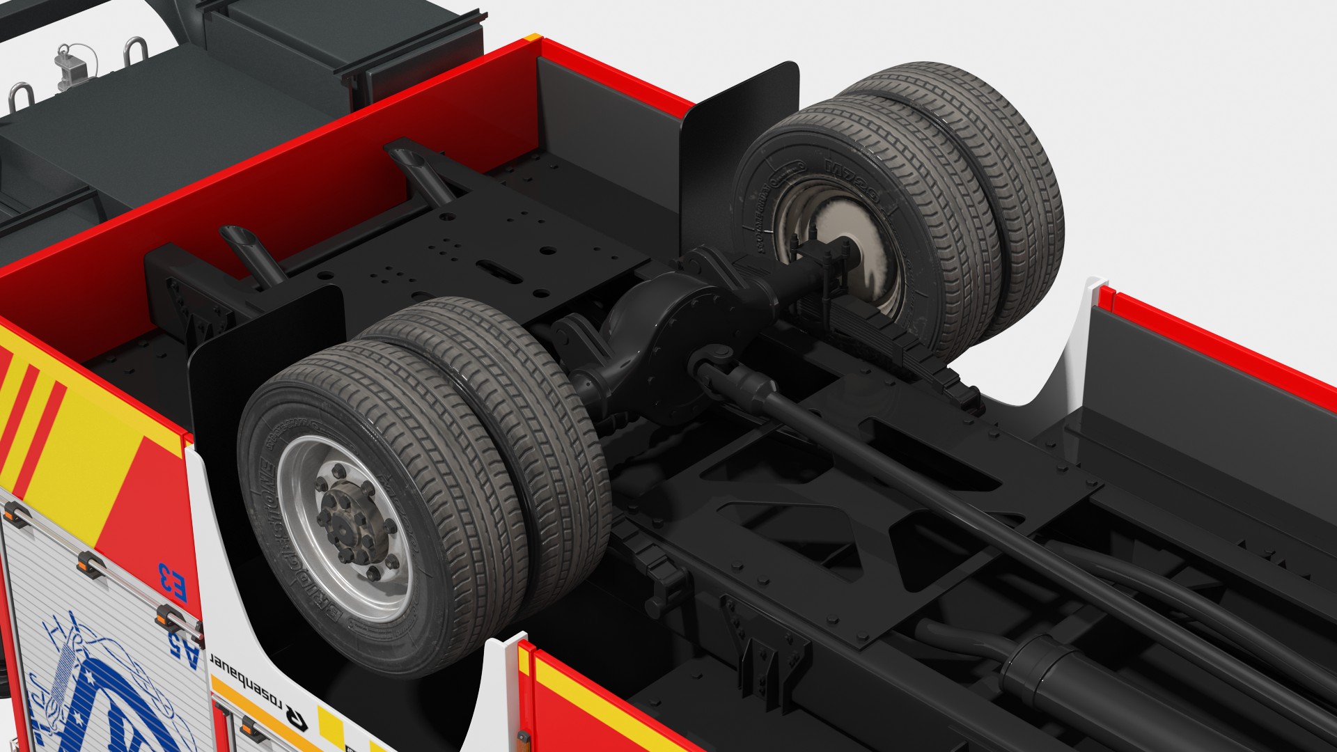 3D Mercedes Benz Atego 1530 Firetruck Rigged