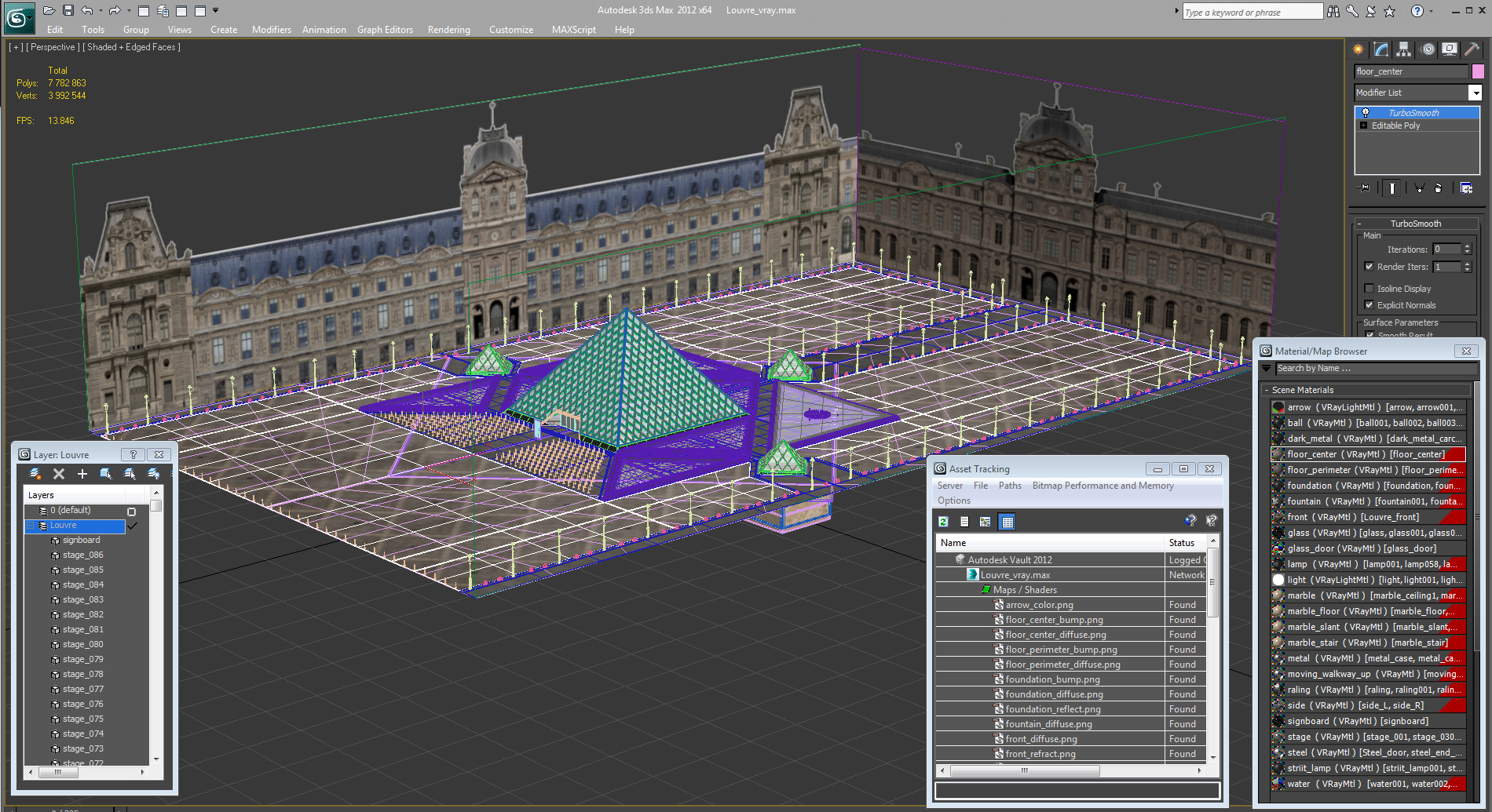 3D model Louvre