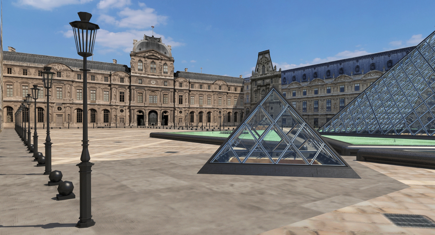 3D model Louvre
