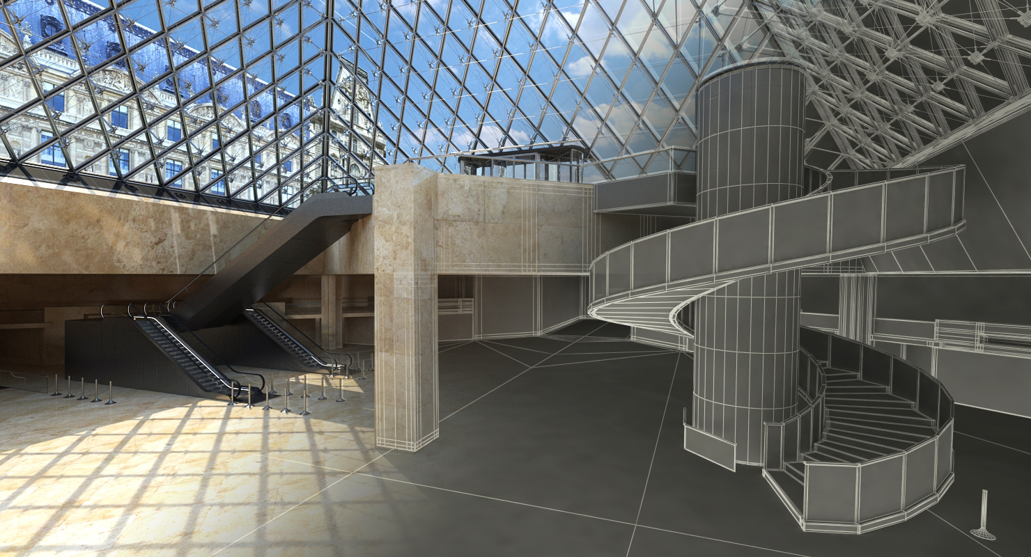 3D model Louvre