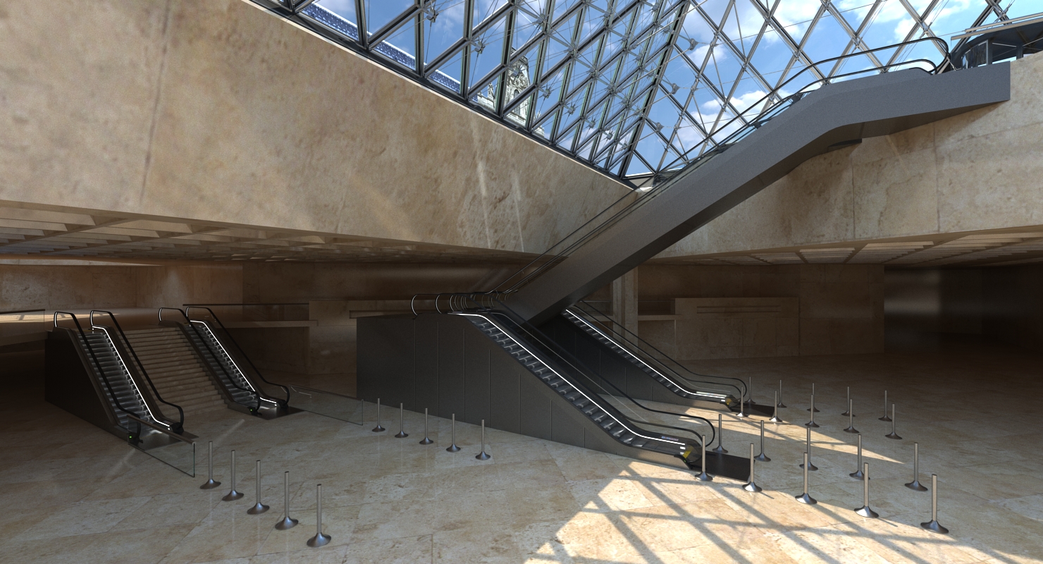 3D model Louvre