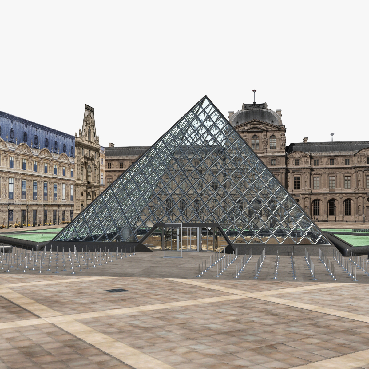 3D model Louvre