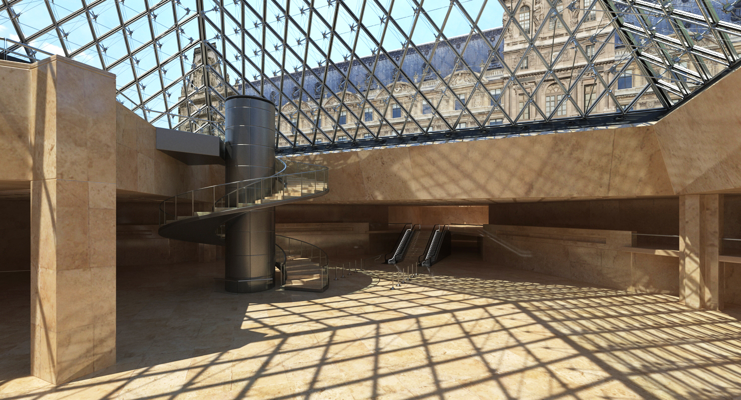 3D model Louvre