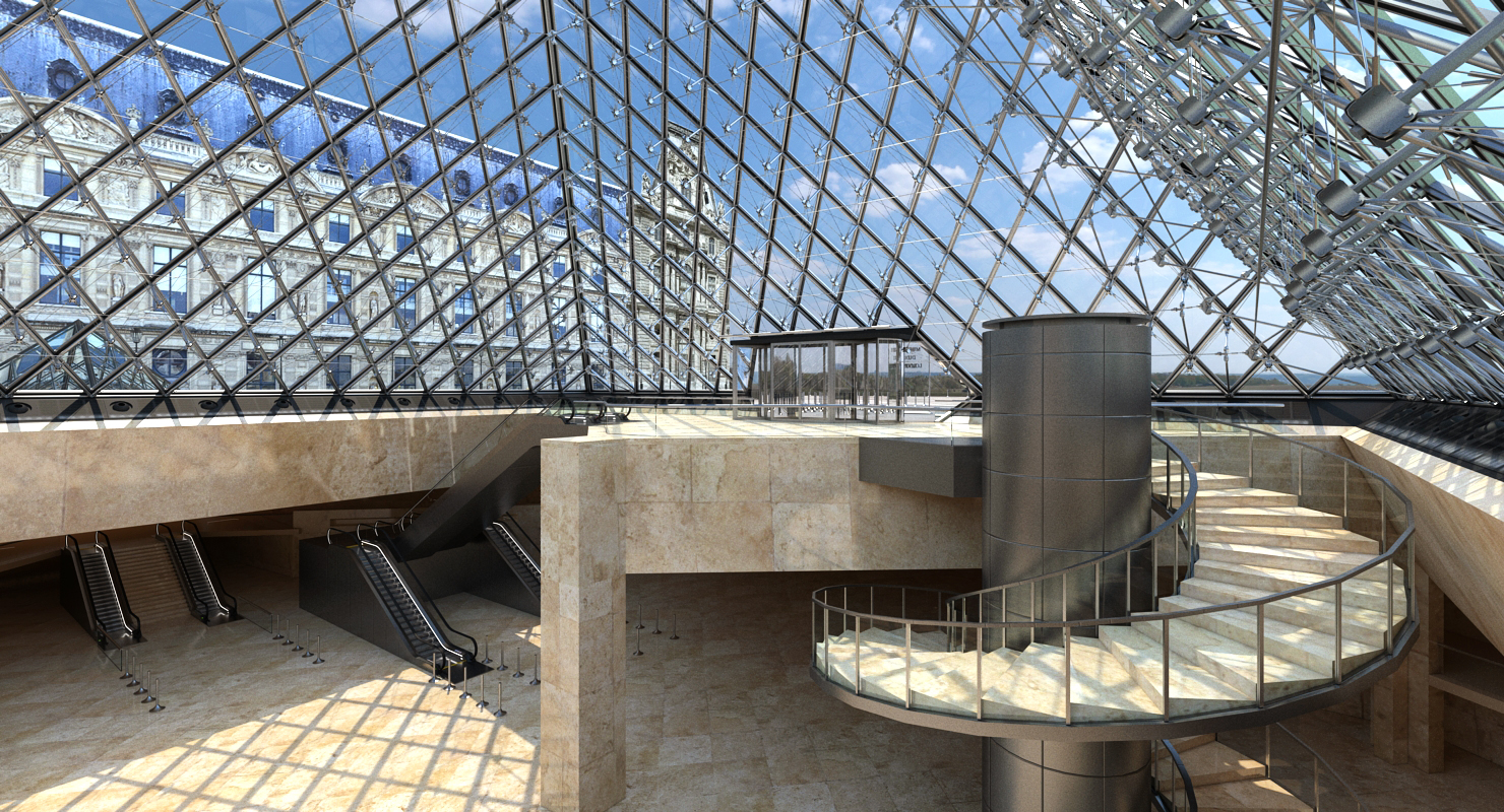 3D model Louvre