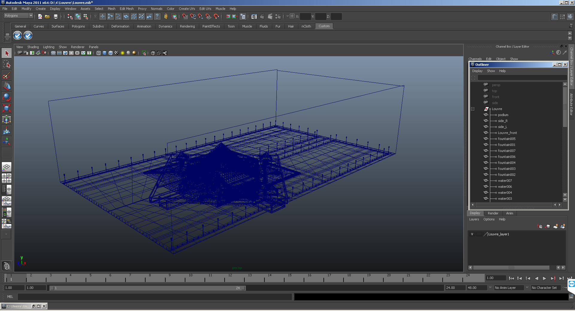 3D model Louvre