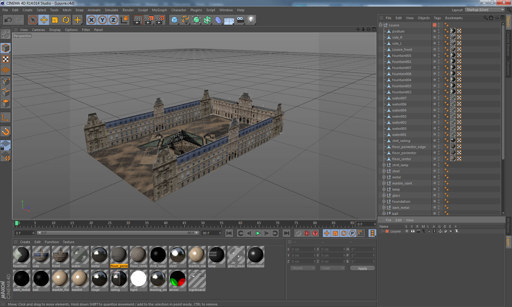 3D model Louvre