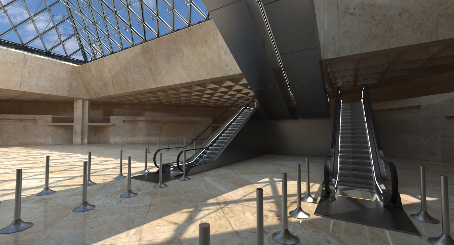 3D model Louvre