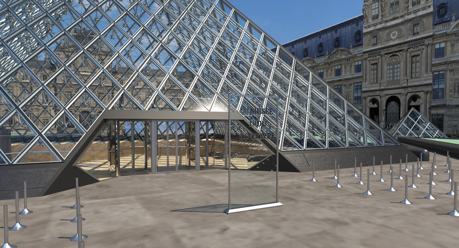 3D model Louvre