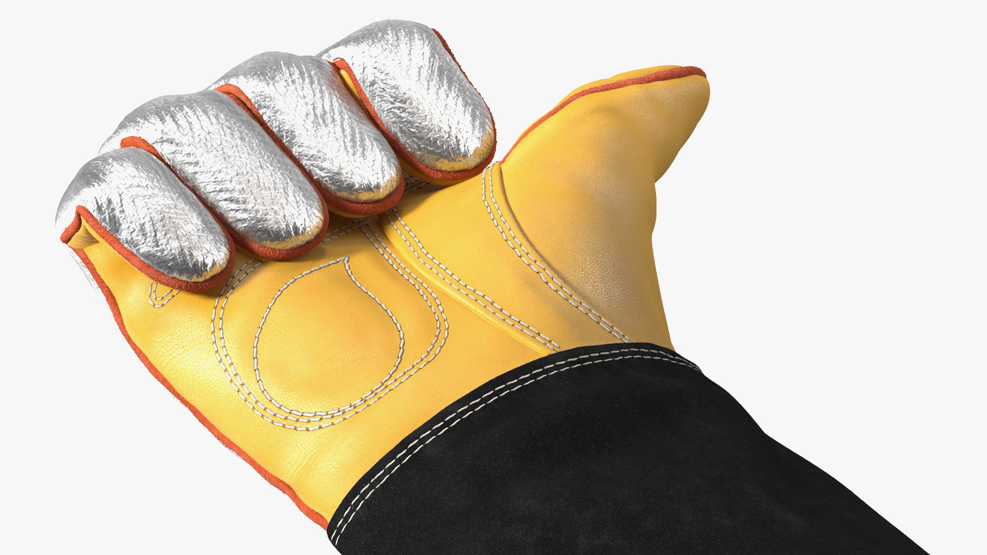 3D model Lincoln Electric Reflective Welding Gloves Thumbs Up Gesture