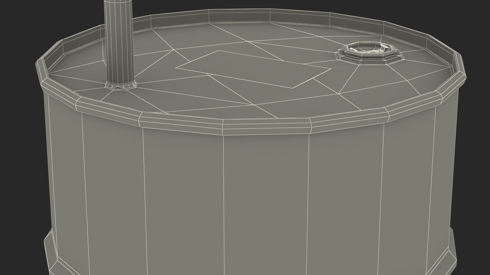 Lever Hand Pump with Oil Drum 3D model