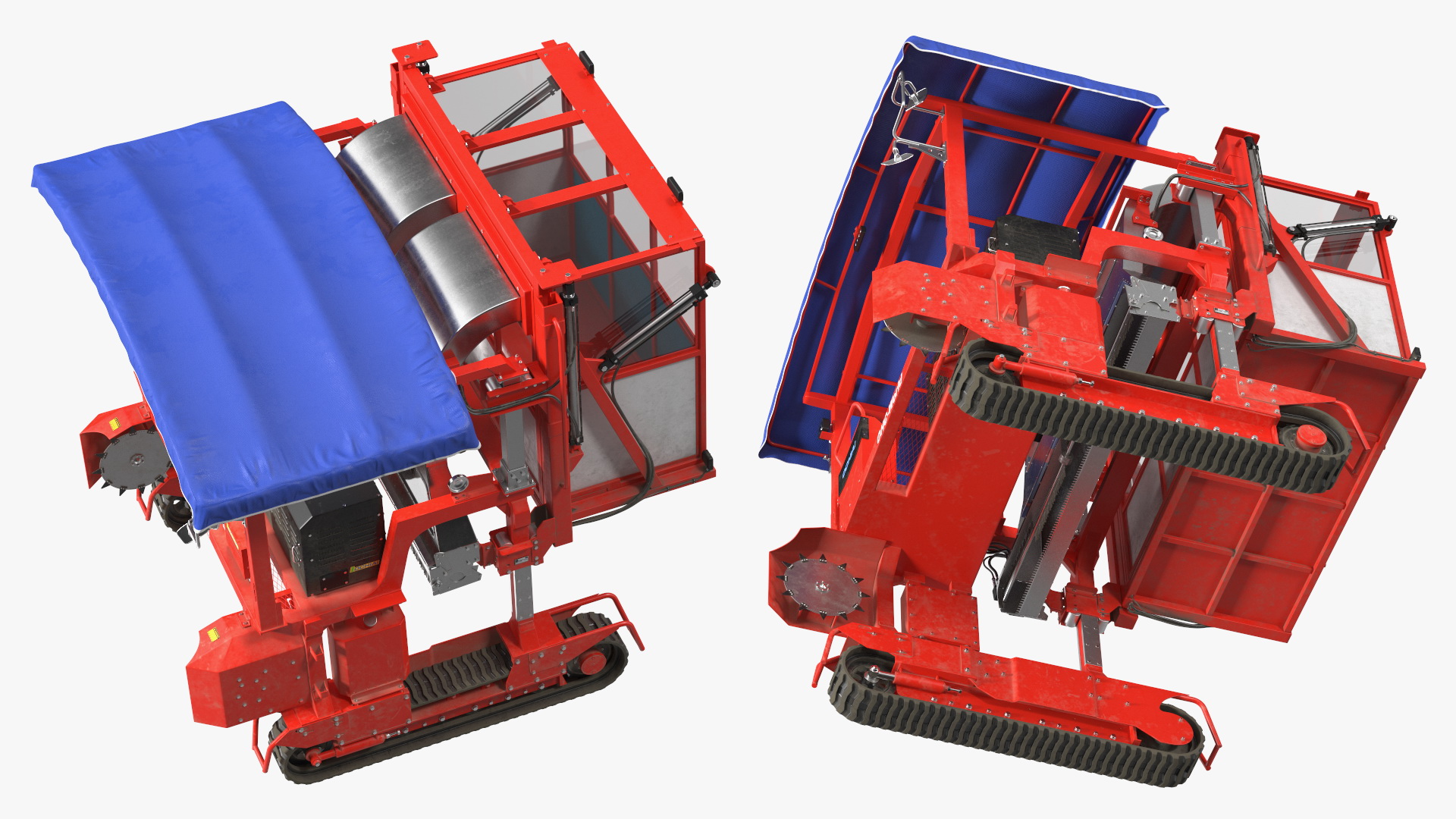 Ochiai OHC-W Tea Harvester Used Rigged for Cinema 4D 3D