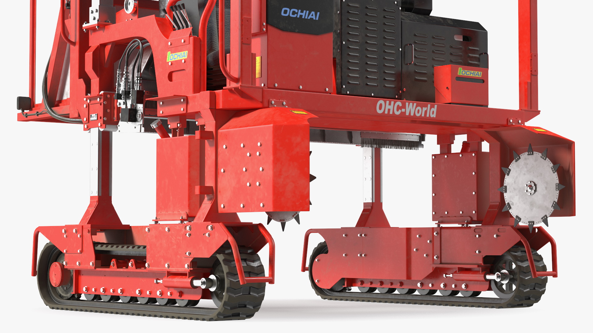 Ochiai OHC-W Tea Harvester Used Rigged for Cinema 4D 3D