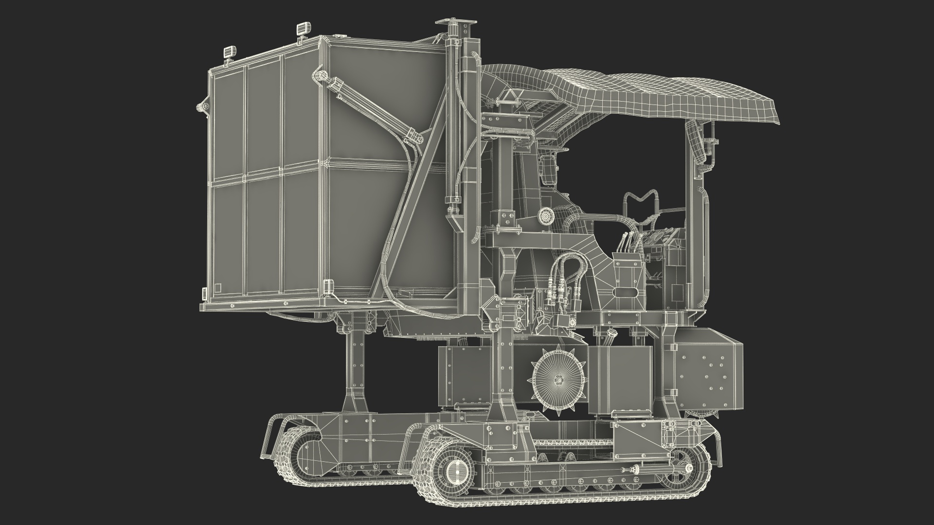 Ochiai OHC-W Tea Harvester Used Rigged for Cinema 4D 3D