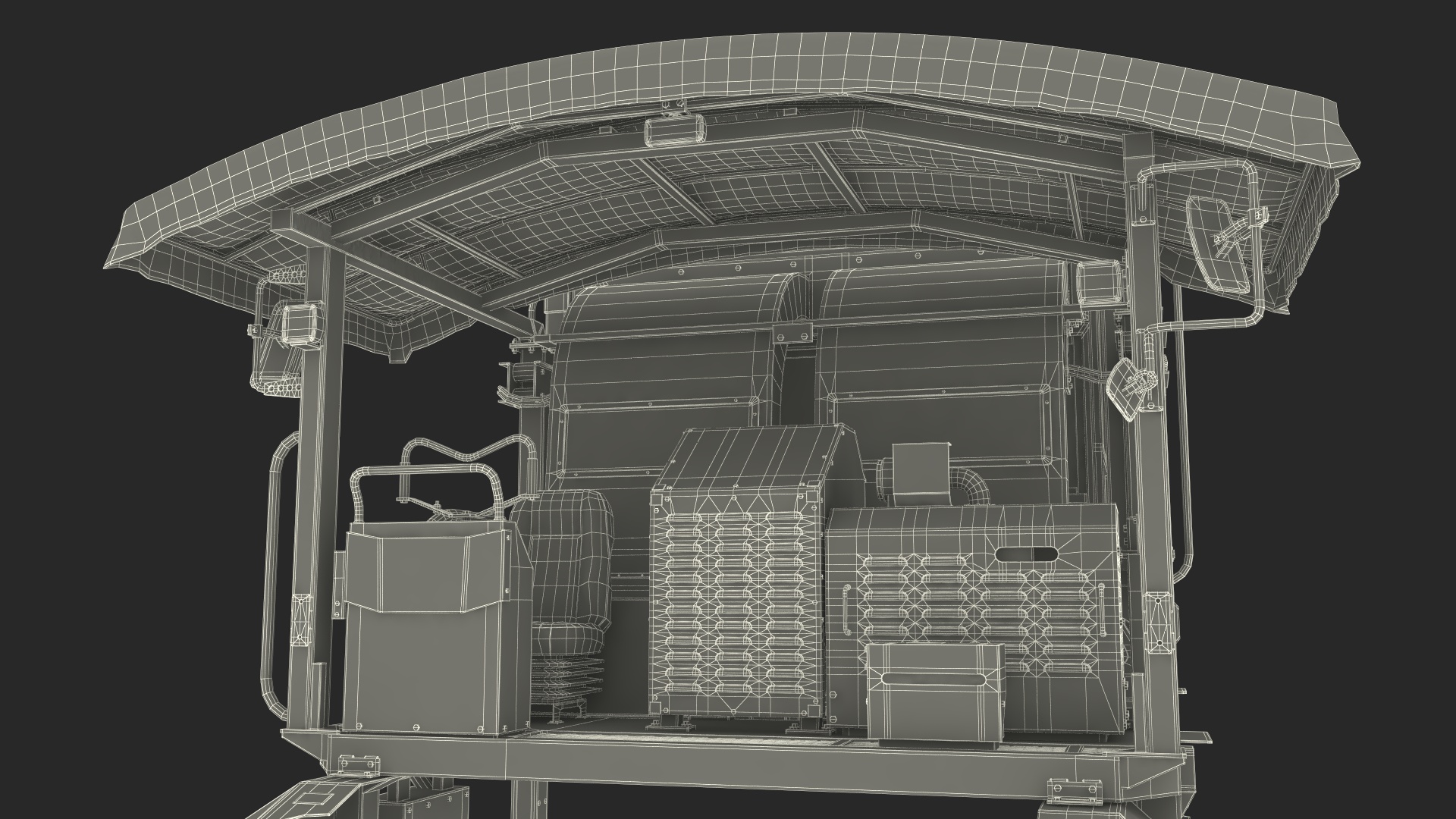 Ochiai OHC-W Tea Harvester Used Rigged for Cinema 4D 3D
