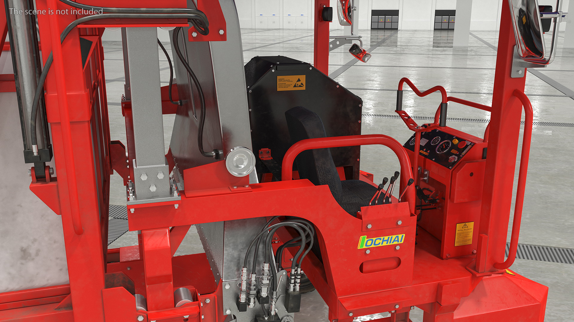 Ochiai OHC-W Tea Harvester Used Rigged for Cinema 4D 3D