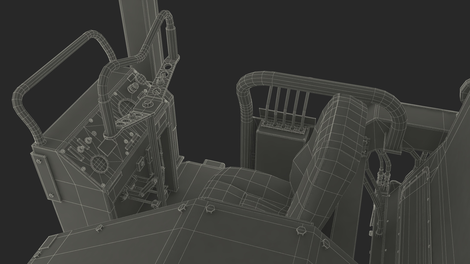 Ochiai OHC-W Tea Harvester Used Rigged for Cinema 4D 3D
