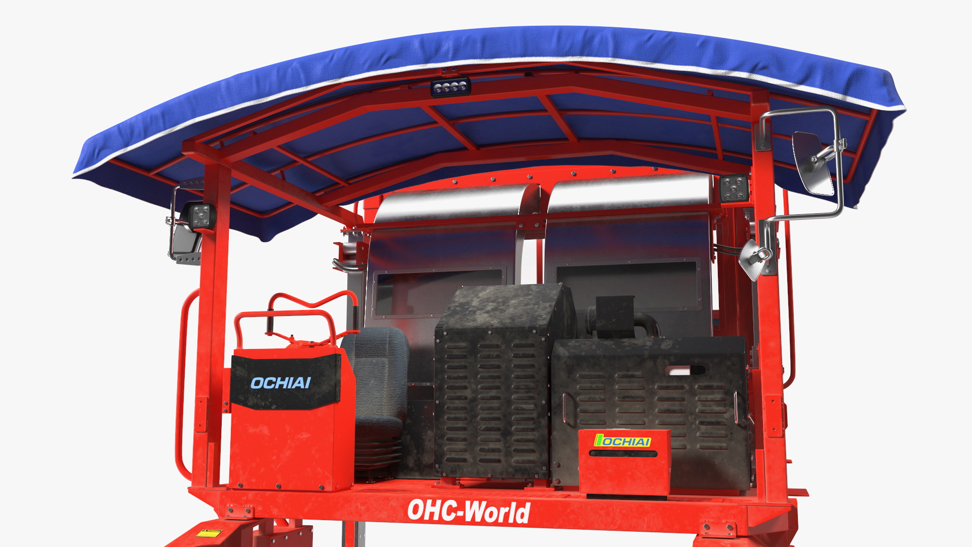 Ochiai OHC-W Tea Harvester Used Rigged for Cinema 4D 3D
