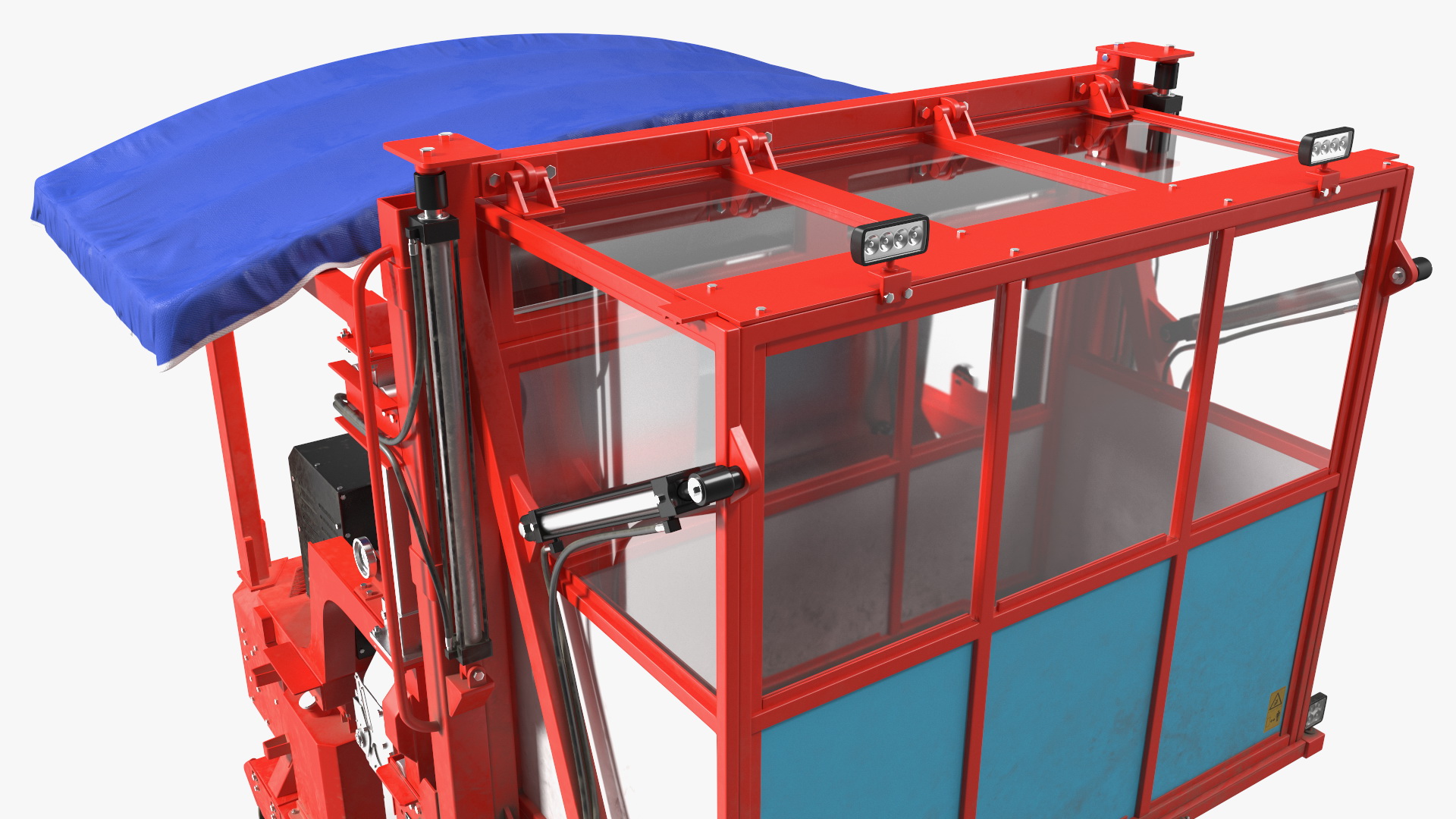 Ochiai OHC-W Tea Harvester Used Rigged for Cinema 4D 3D