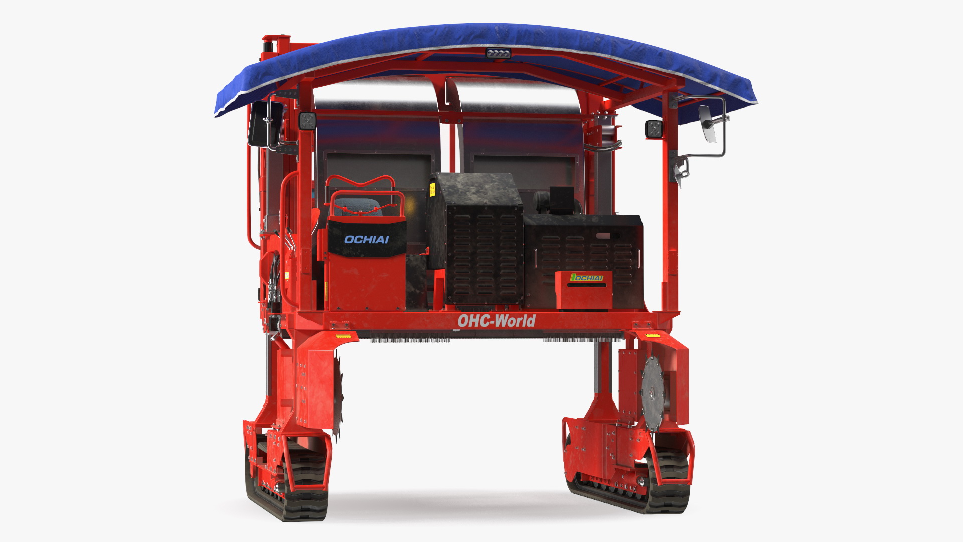 Ochiai OHC-W Tea Harvester Used Rigged for Cinema 4D 3D