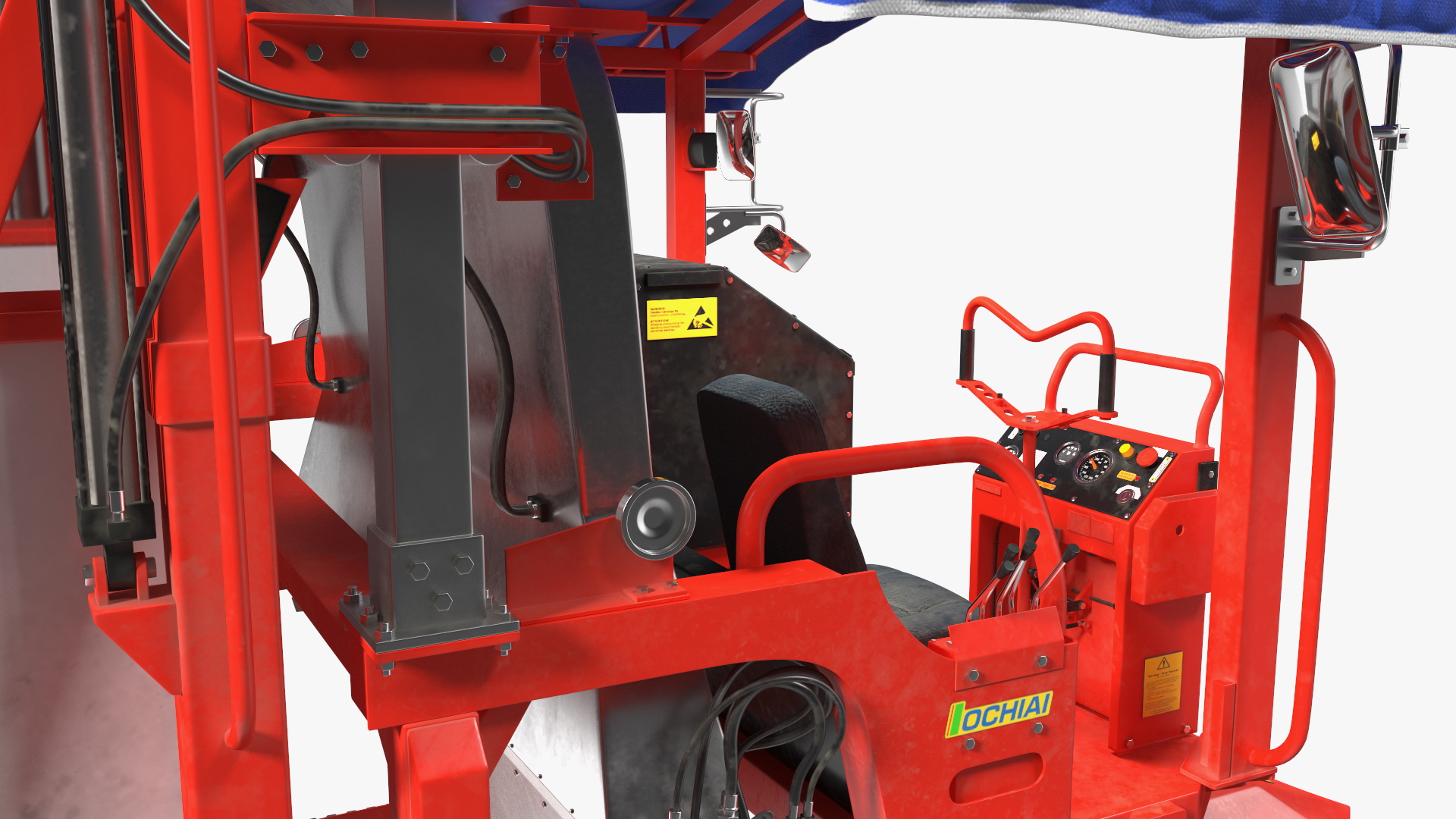 Ochiai OHC-W Tea Harvester Used Rigged for Cinema 4D 3D