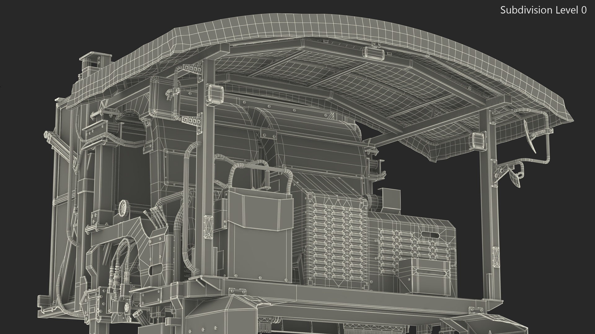 Ochiai OHC-W Tea Harvester Used Rigged for Cinema 4D 3D