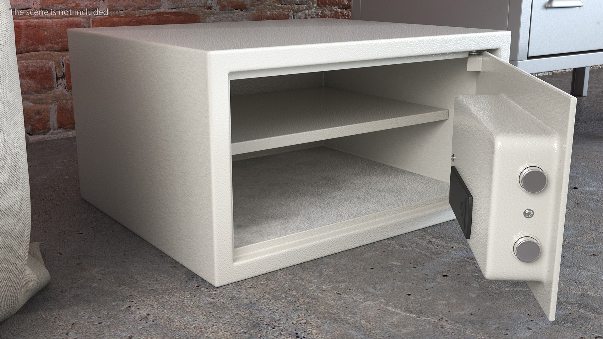 3D Digital safe white model