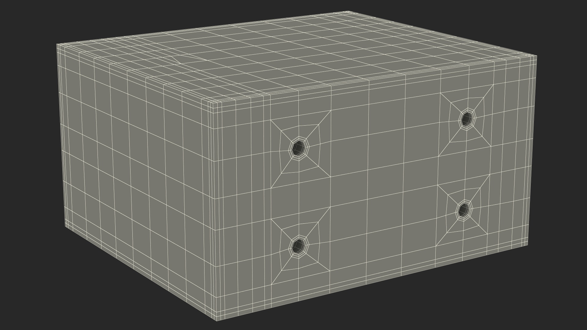 3D Digital safe white model