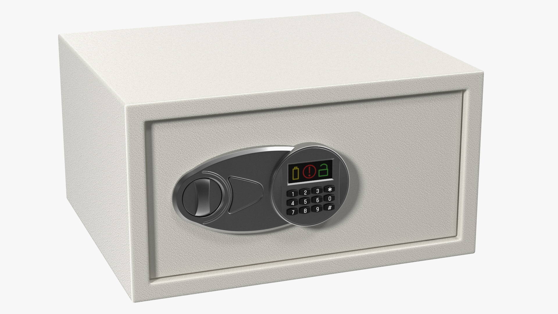 3D Digital safe white model