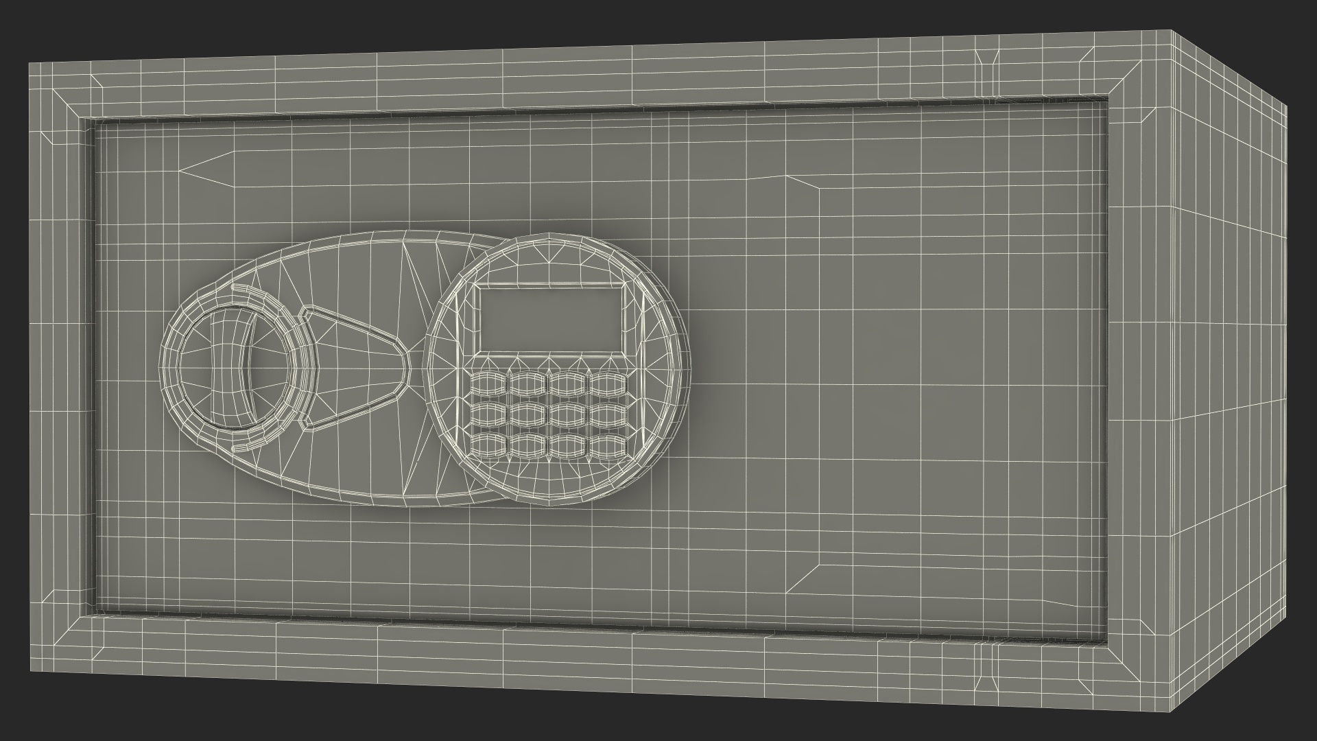 3D Digital safe white model