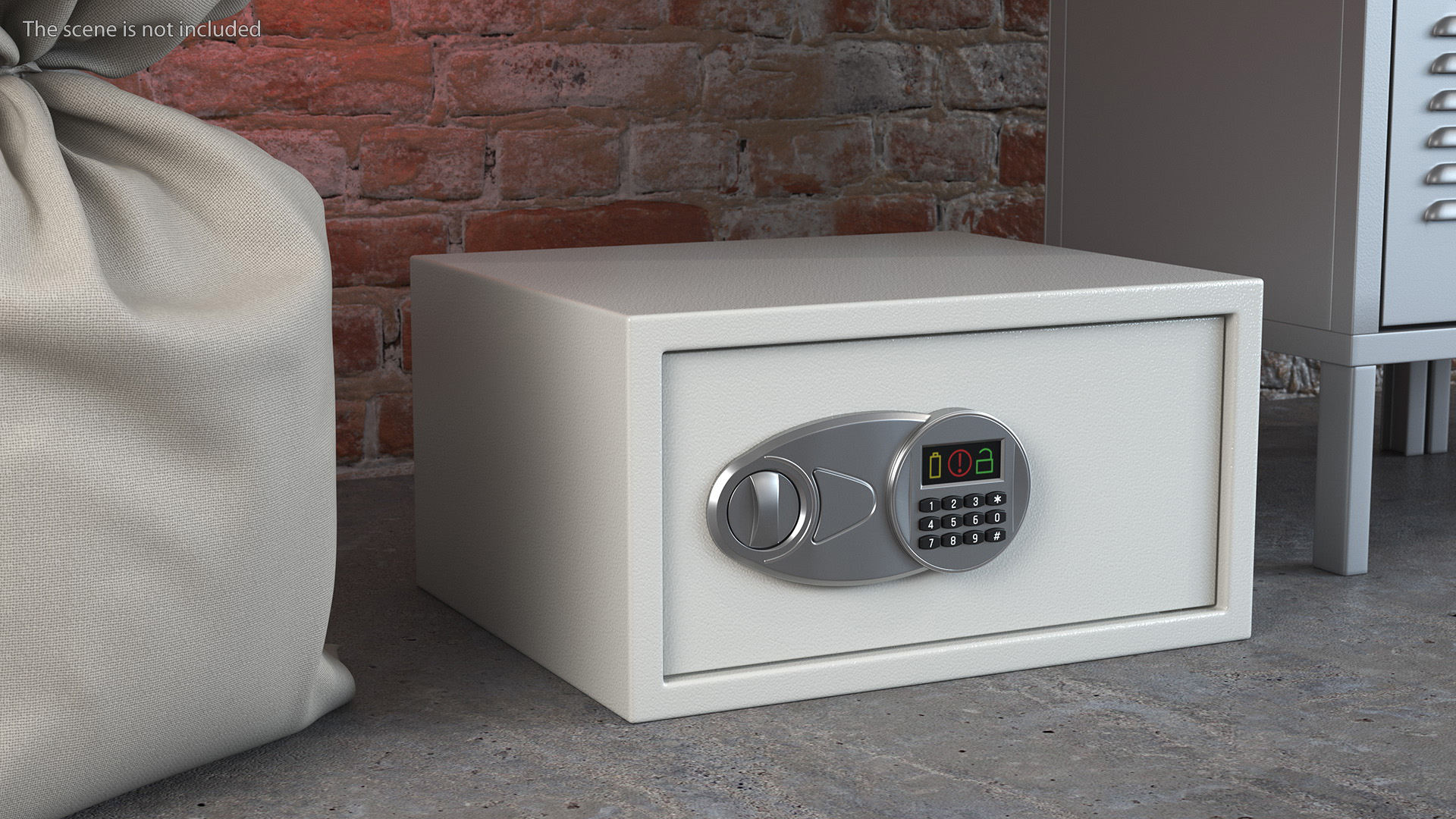 3D Digital safe white model