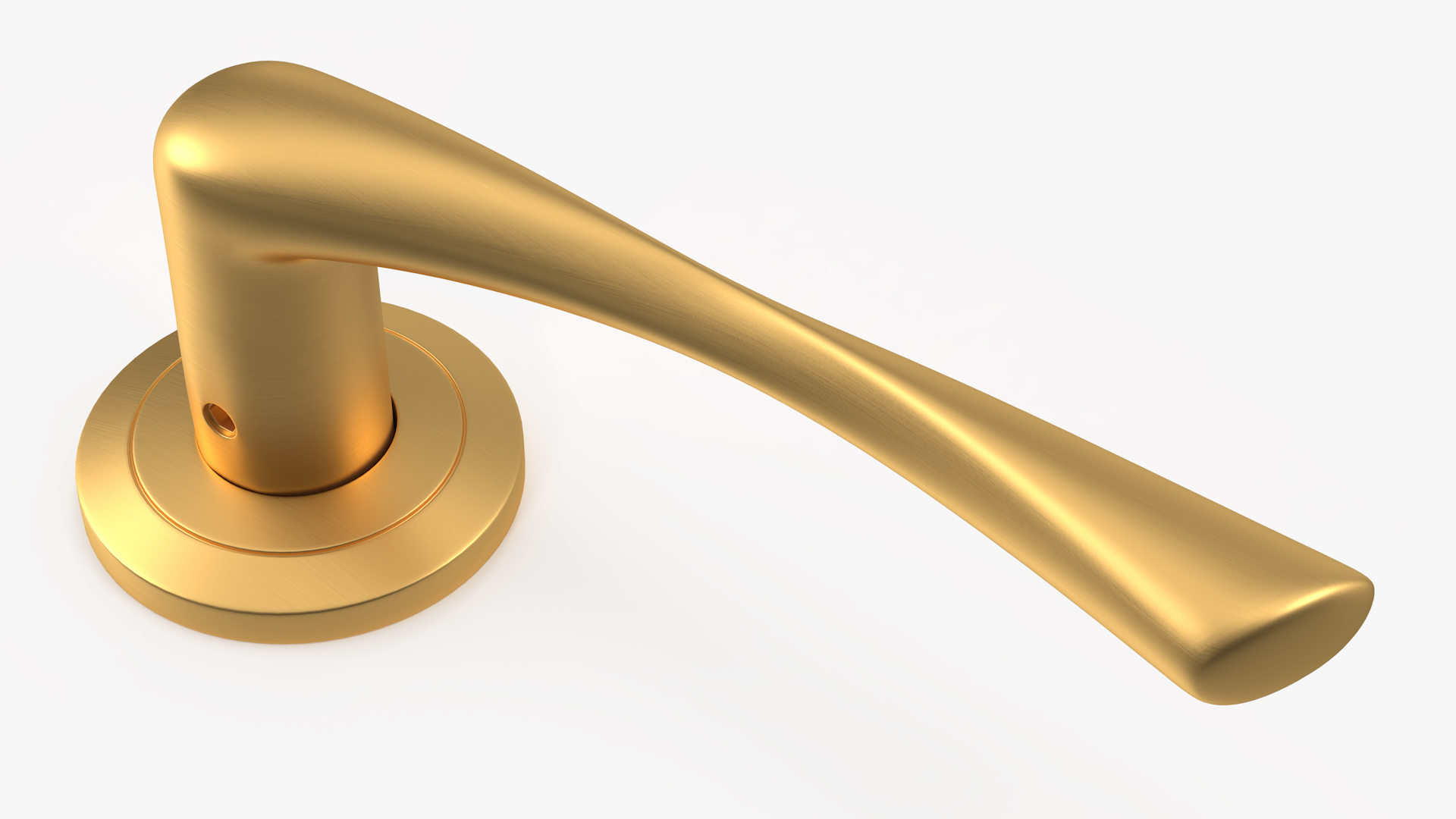 3D Gold Door Handles Separate