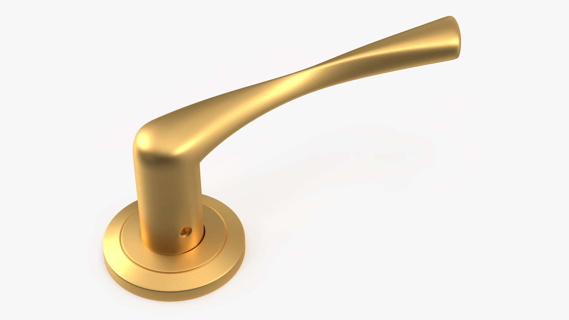 3D Gold Door Handles Separate