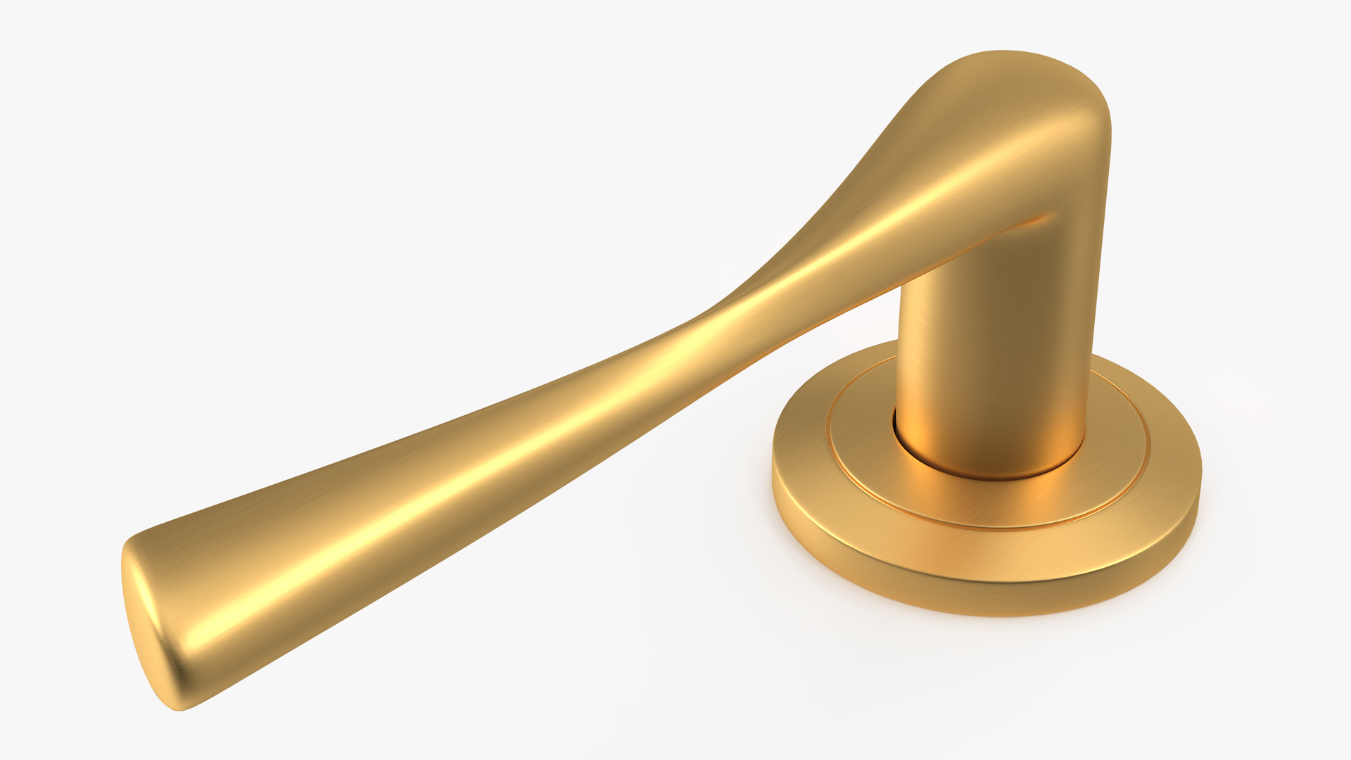 3D Gold Door Handles Separate