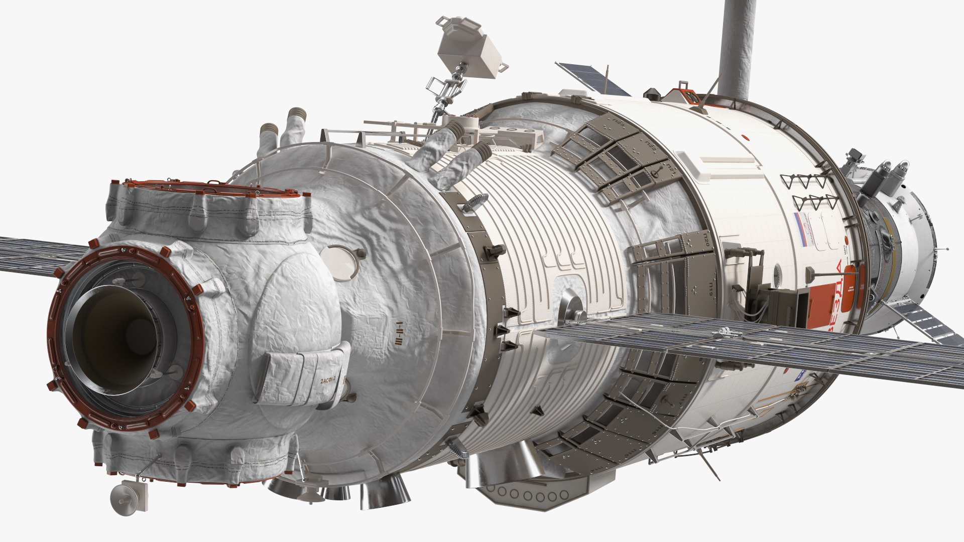 ISS Zvezda Module with Progress Spacecraft 3D