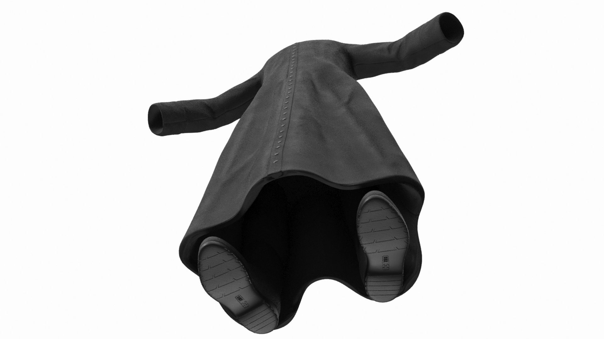 3D Black Priests Robe model