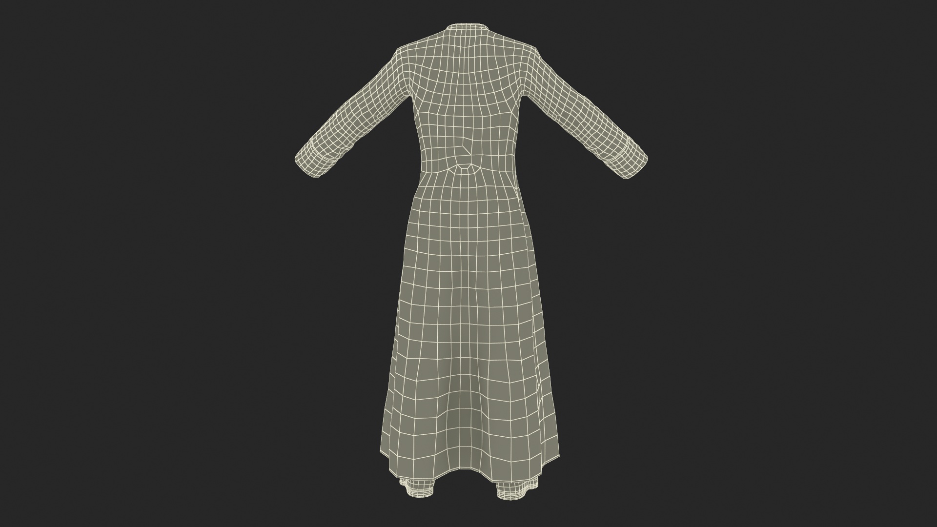 3D Black Priests Robe model