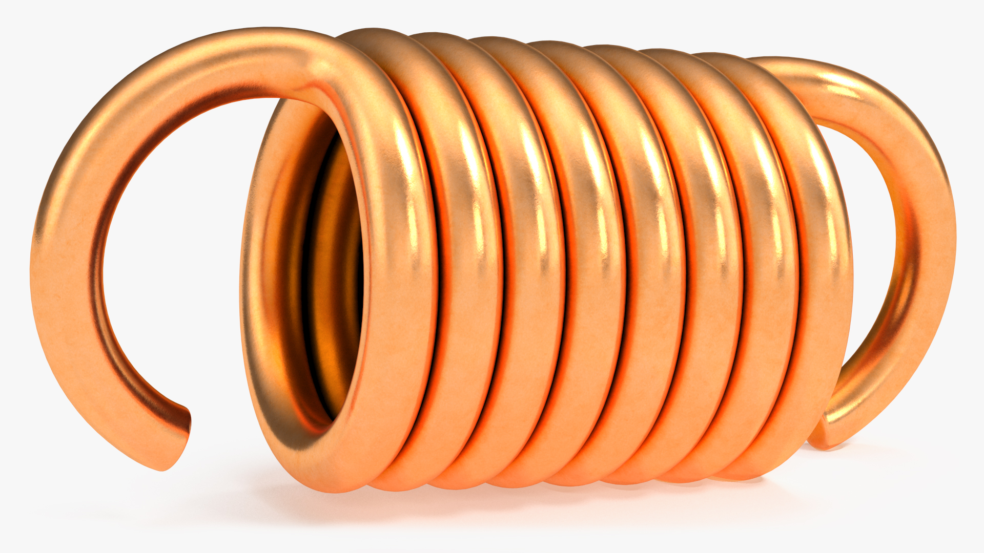 Thick Copper Spring 3D model