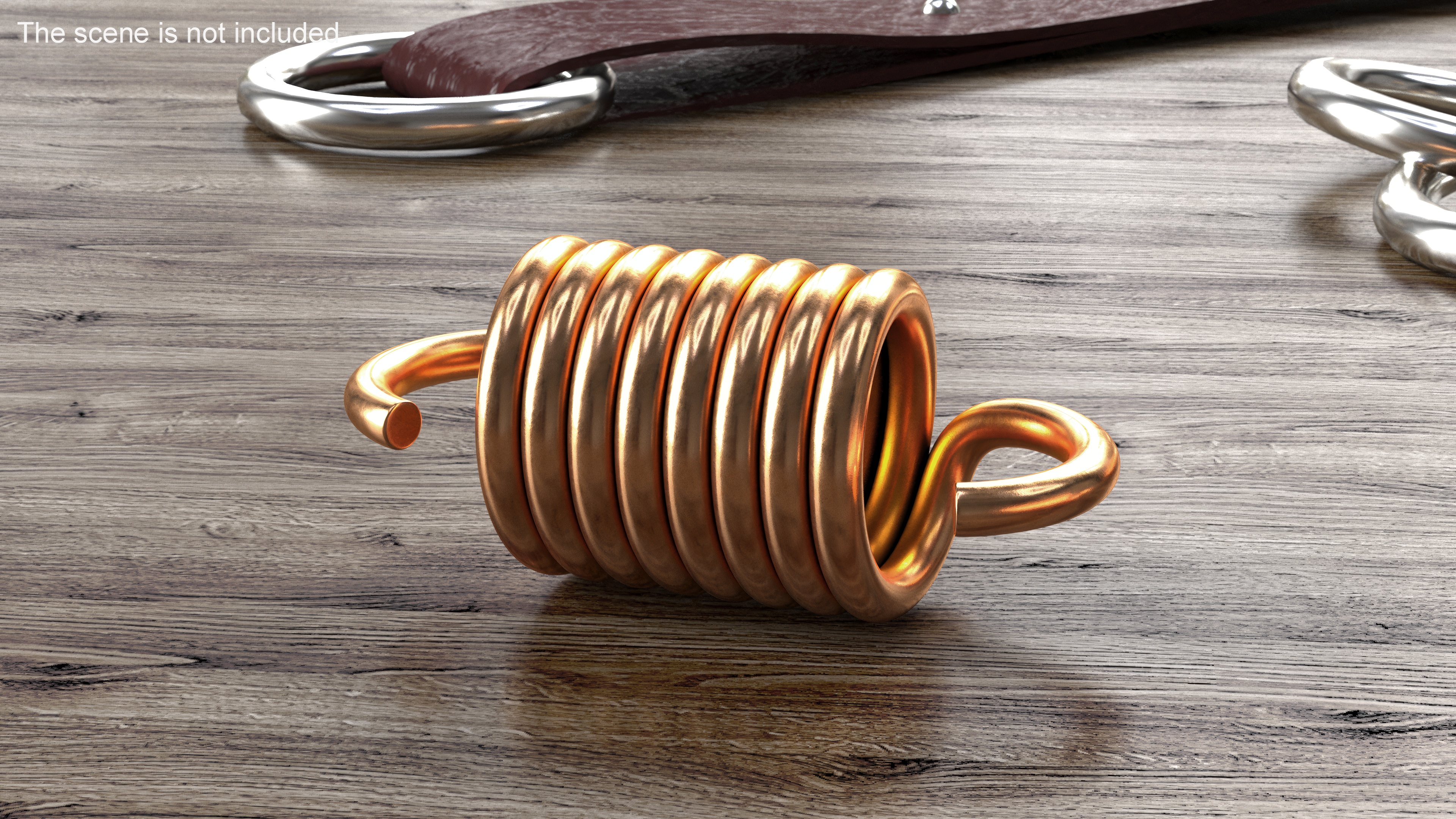 Thick Copper Spring 3D model