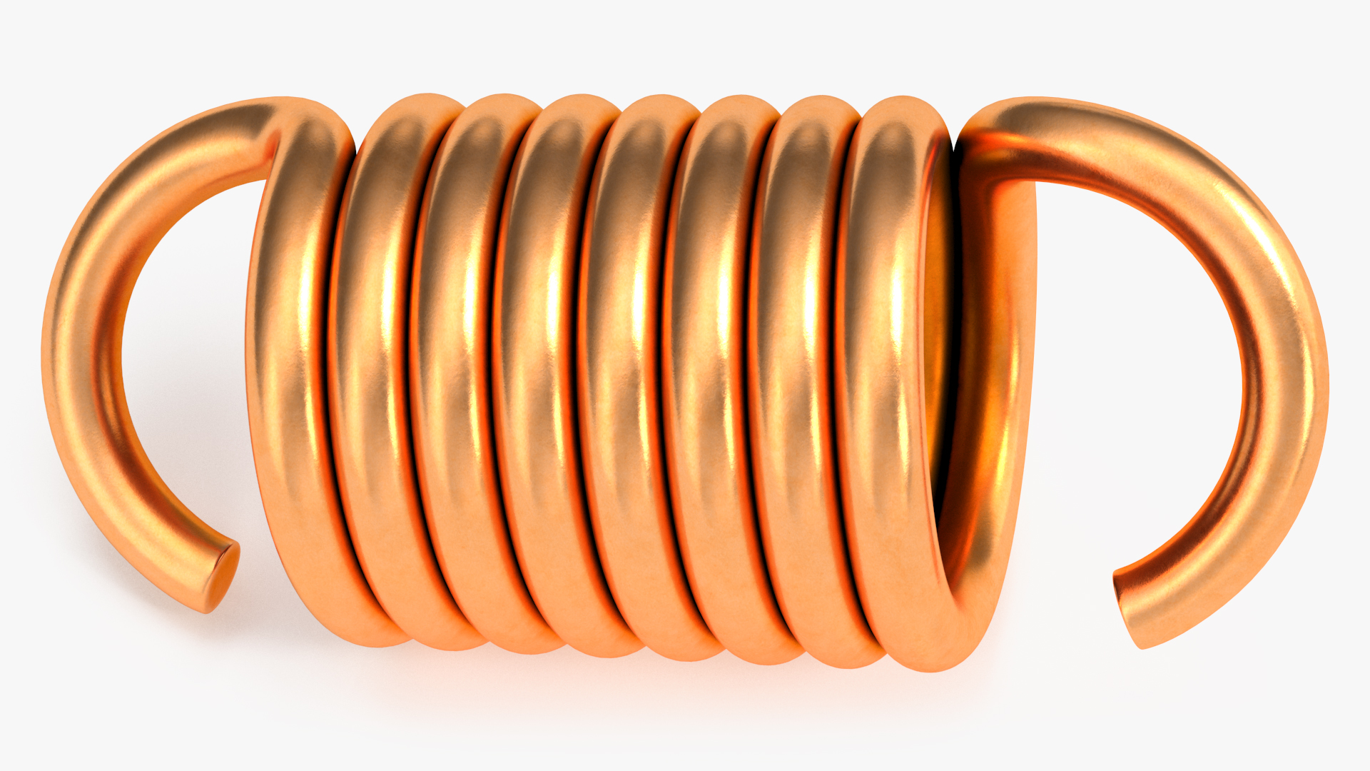Thick Copper Spring 3D model