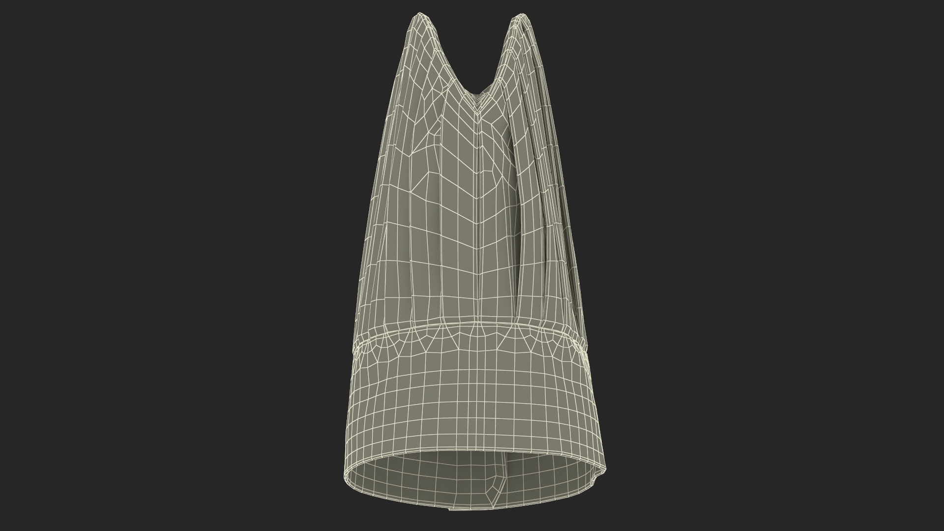 Tall Chef Hat in White 3D