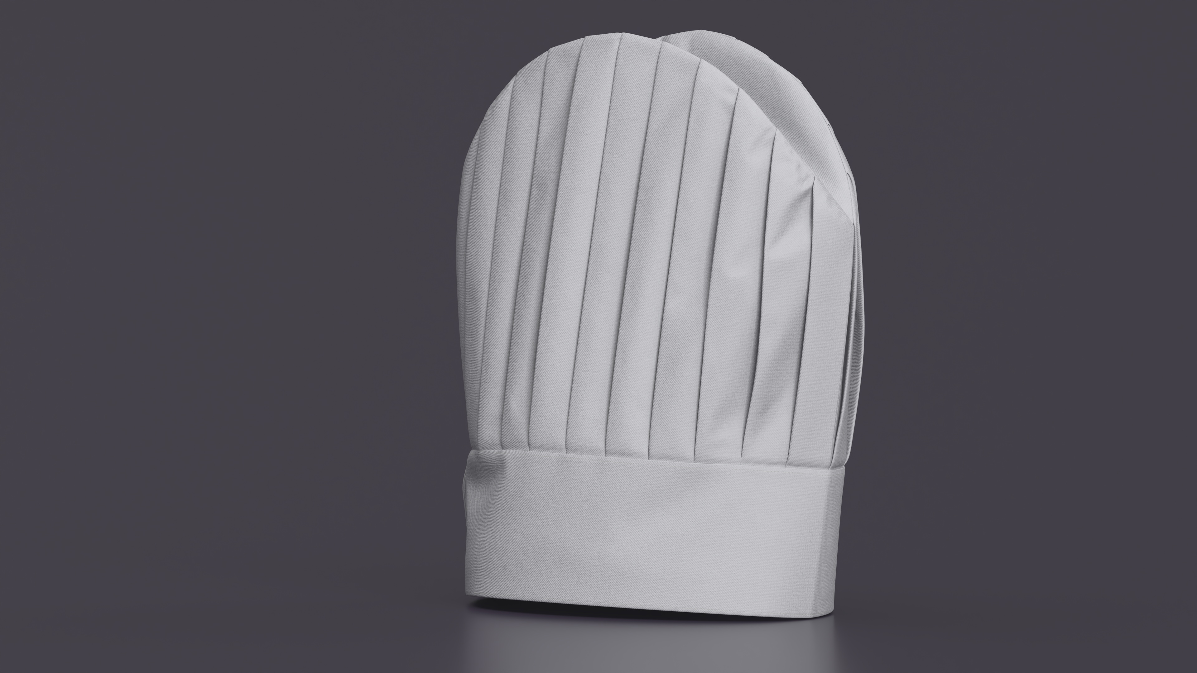 Tall Chef Hat in White 3D