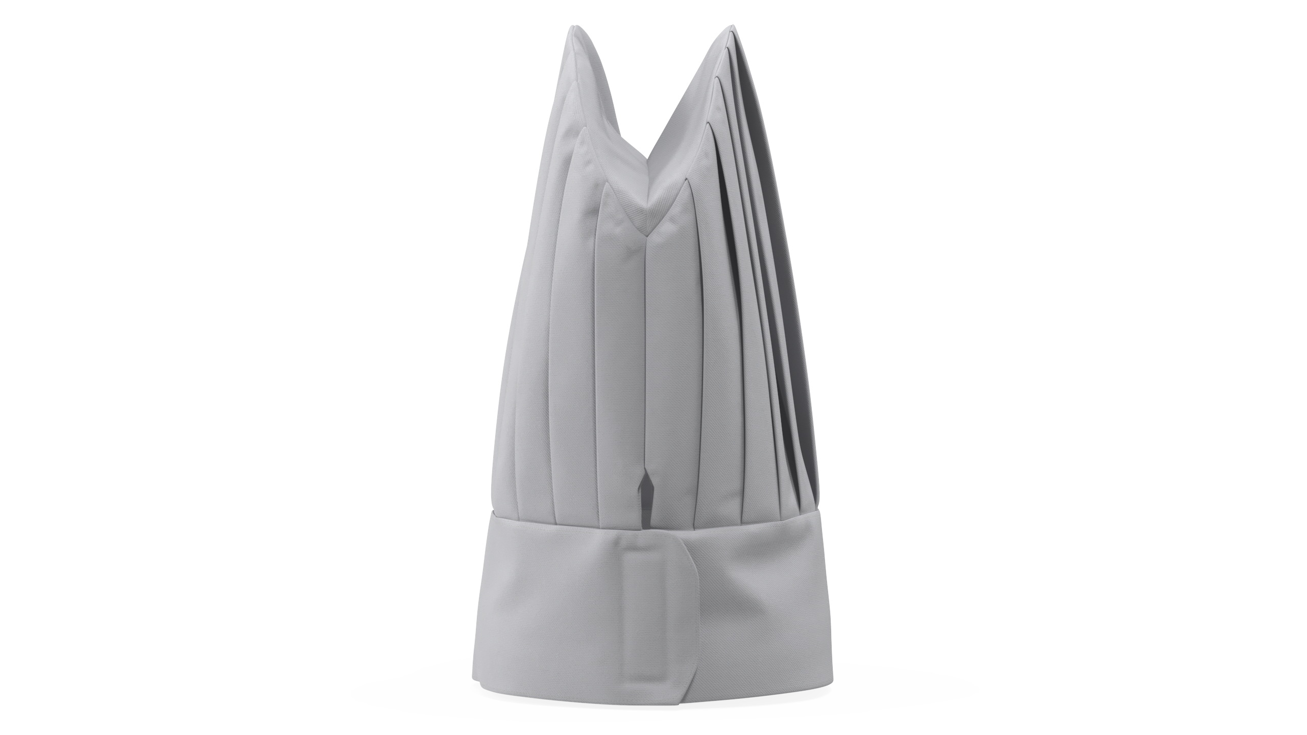 Tall Chef Hat in White 3D