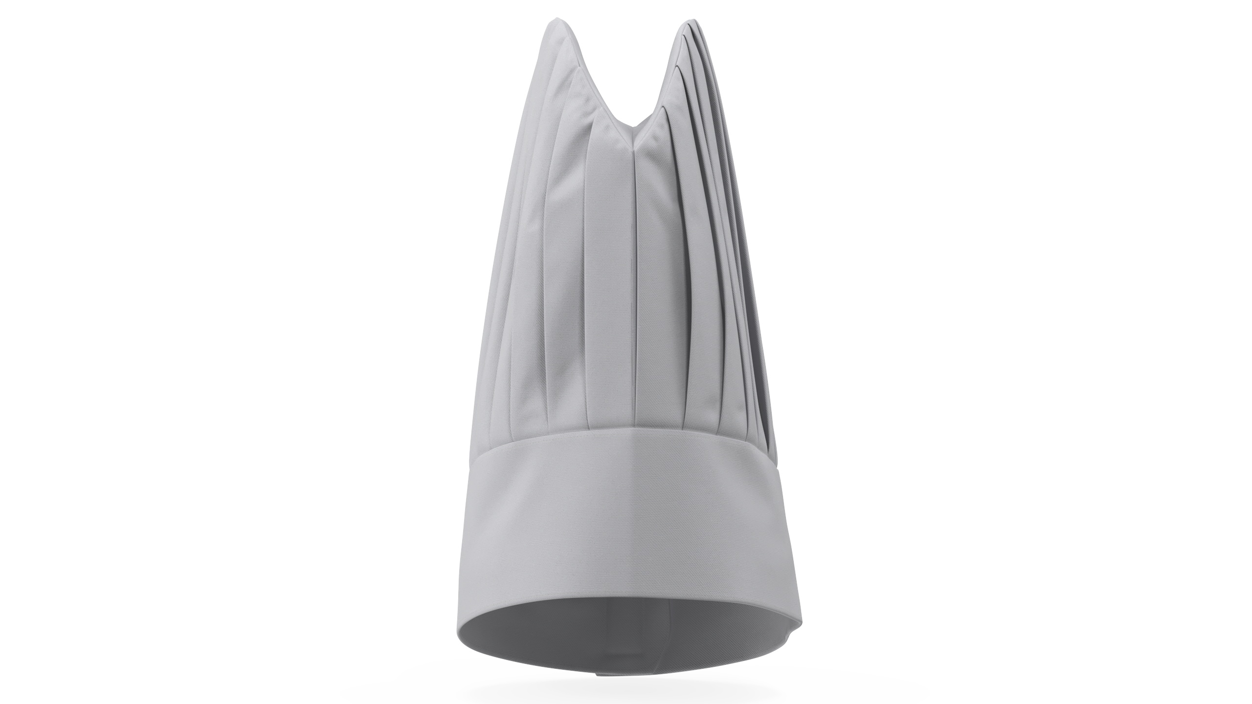 Tall Chef Hat in White 3D