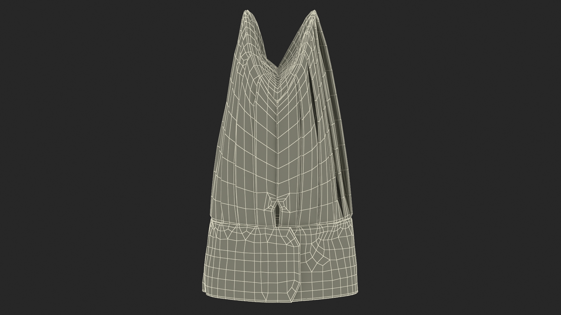 Tall Chef Hat in White 3D