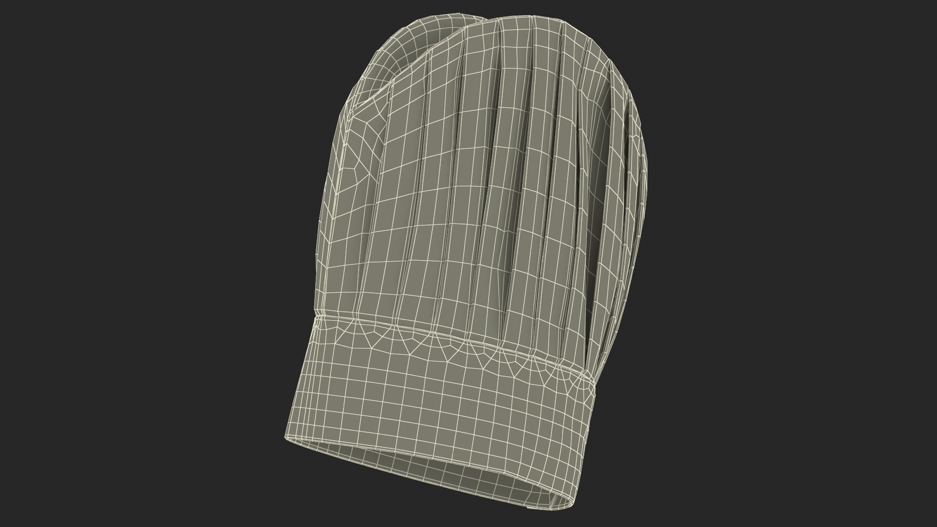 Tall Chef Hat in White 3D