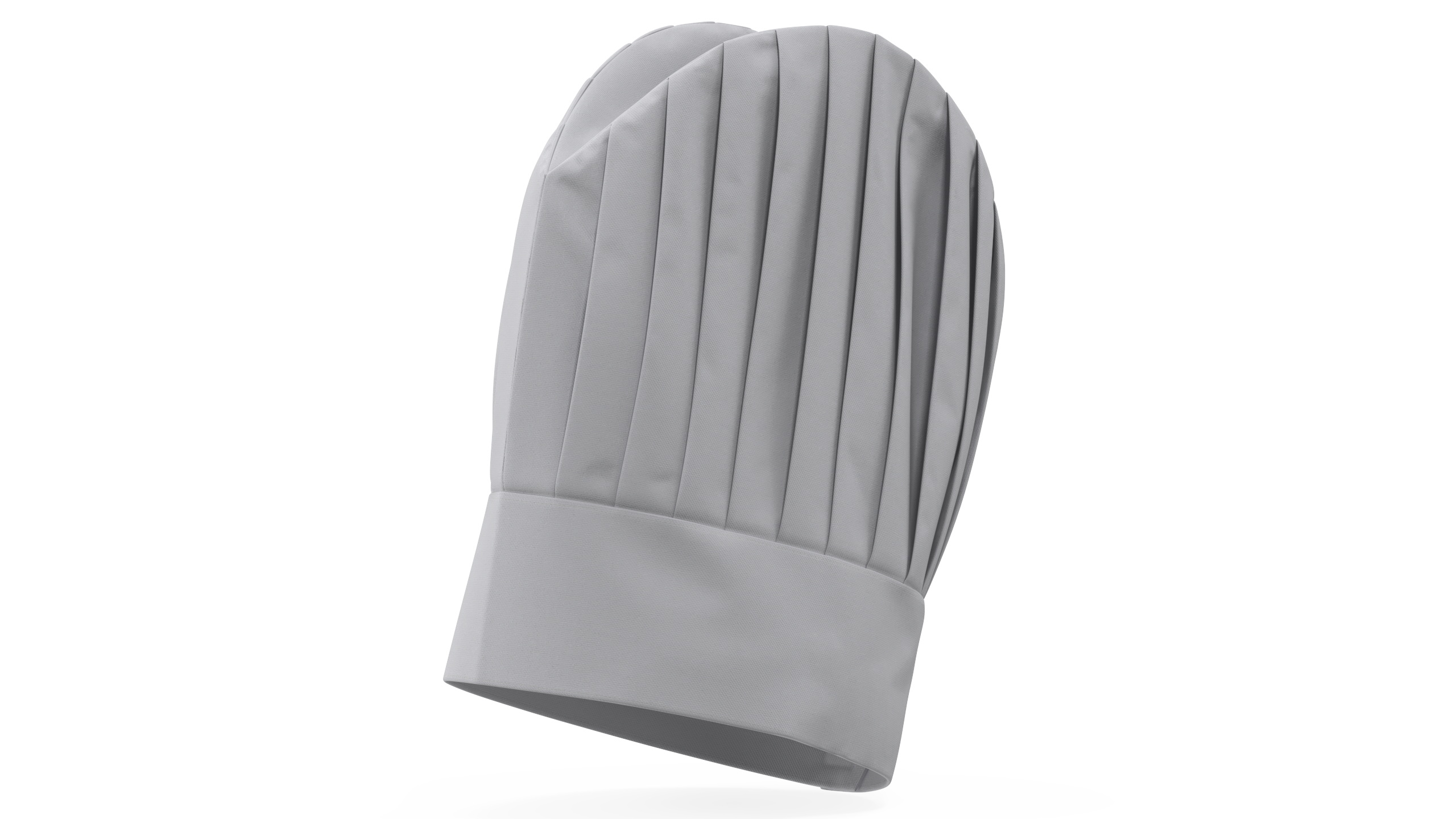 Tall Chef Hat in White 3D