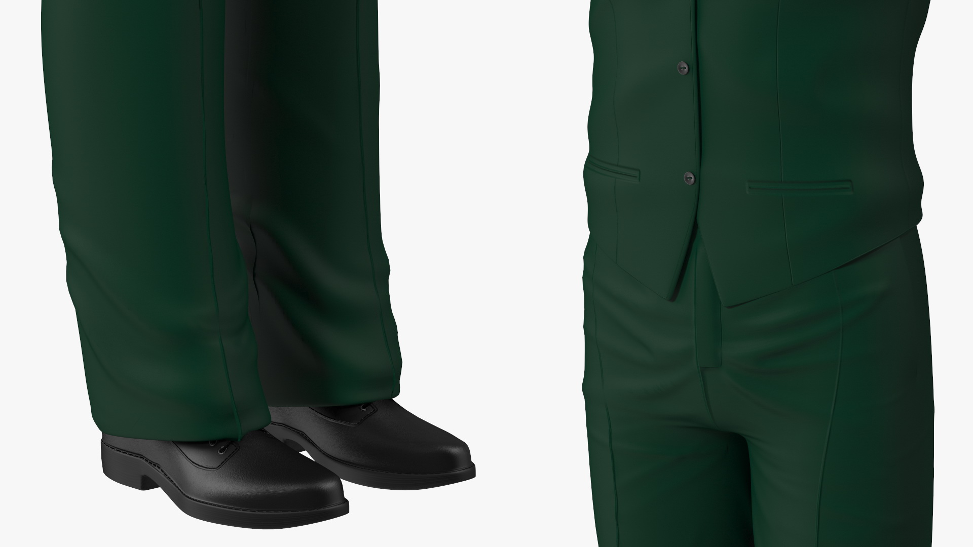Black Teenager Light Skin School Uniform Rigged 3D