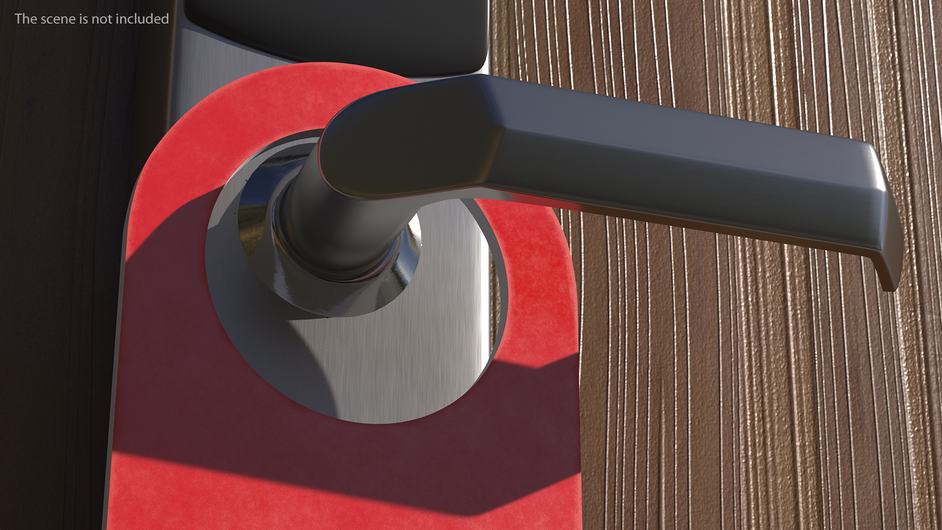 Hotel Door Hanger Do Not Disturb White Red 3D