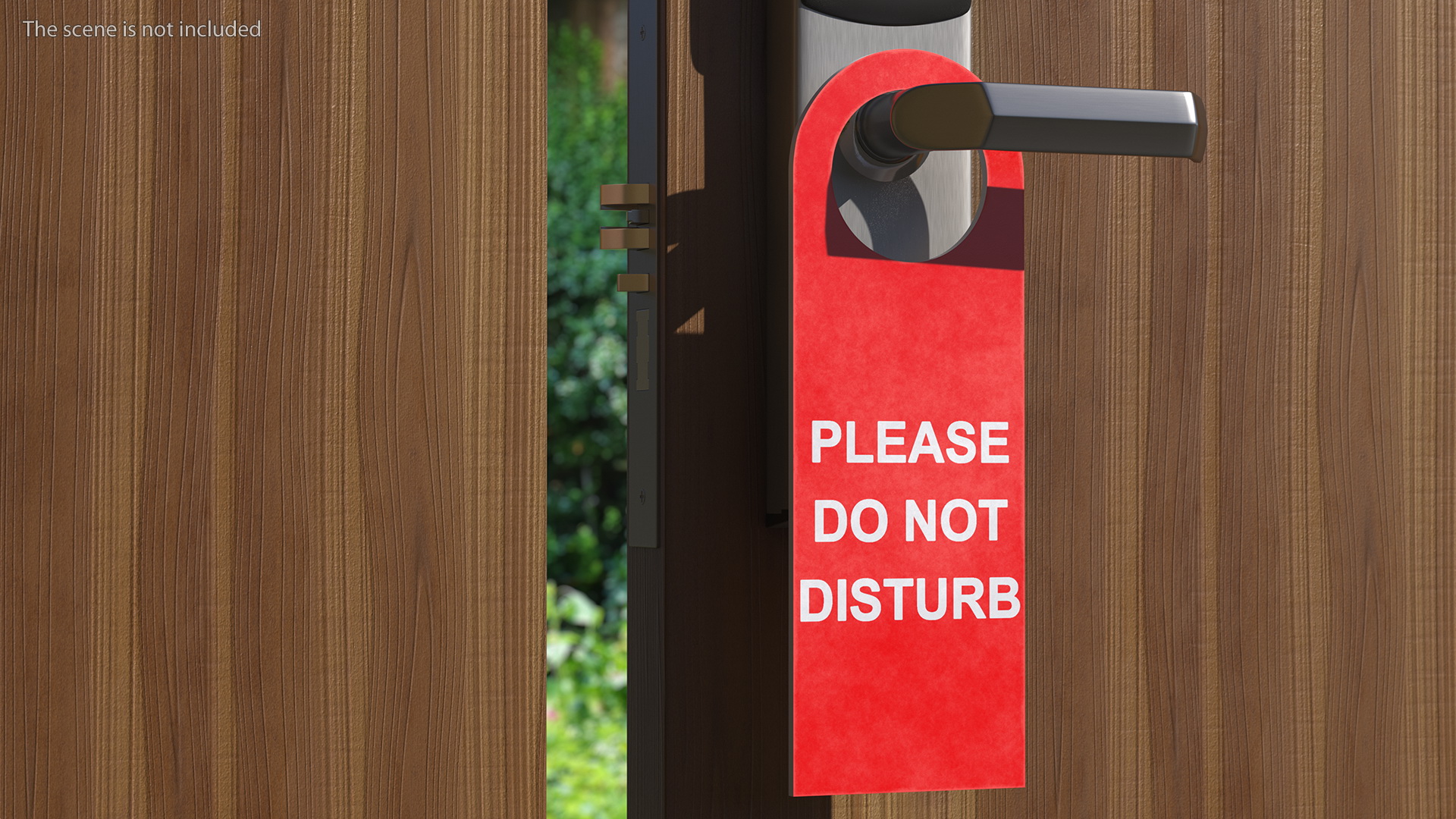 Hotel Door Hanger Do Not Disturb White Red 3D